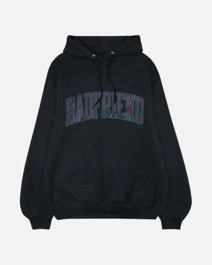 Bad Friend Arch Pullover Hoodie Black