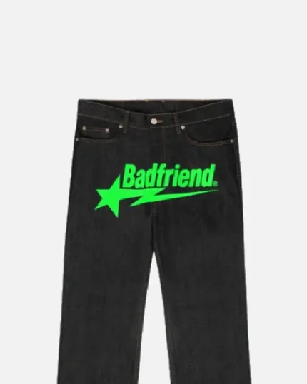 Bad Friend Latter Printed Jeans Black/Green