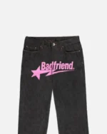 Bad Friend Latter Printed Jeans Black/Pink