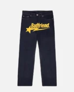 Bad Friend Latter Printed Jeans Black/Yellow