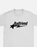 Bad Friend Letter Print Shirt White/Black