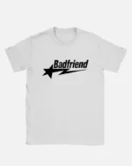 Bad Friend Letter Print Shirt White/Black