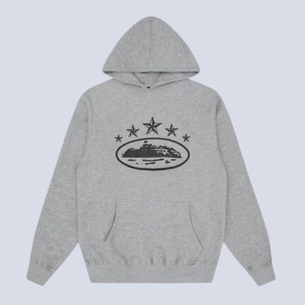 Corteiz 5 Starz Alcatraz Hoodie Grey